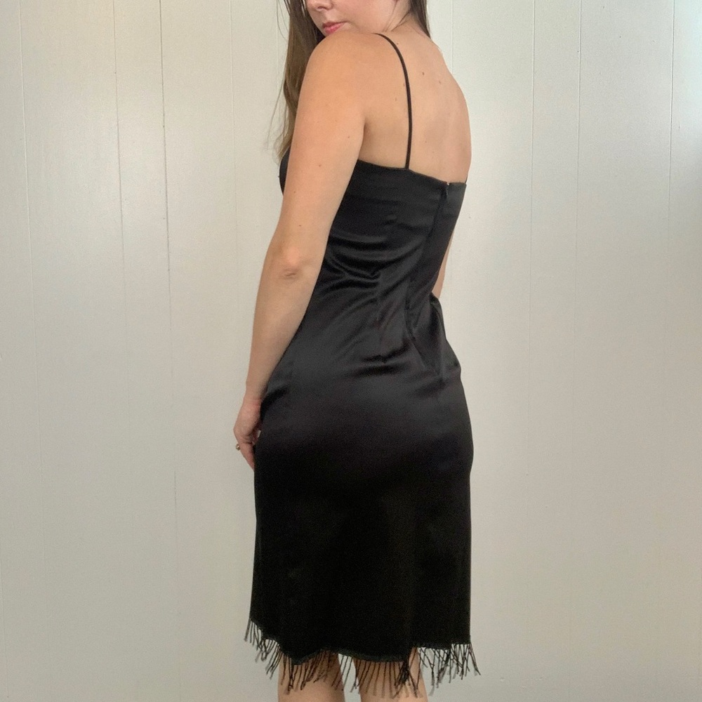 VINTAGE Little Black Dress Beaded Hem | C14 - Picture 7 of 13